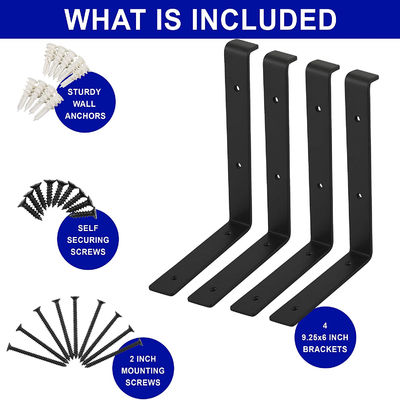 comprar Servicios de estampado OEM personalizados soporte de estantería de 12 pulgadas para estantería flotante de bricolaje, soporte de servicio pesado de 1/5 pulgadas de espesor online manufacture