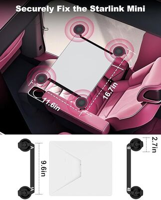 Montaje para automóviles de tazas de succión de trabajo pesado para Starlink Mini, kit de adaptador de techo seguro para vehículos para conducir